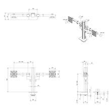 Lade das Bild in den Galerie-Viewer, Dataflex Viewgo modular Monitorarm - Schreibtisch 220 / 223