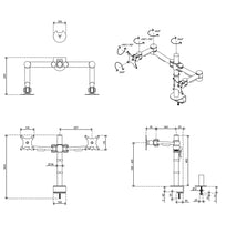 Load image into Gallery viewer, Viewlite plus monitor arm - desk 620