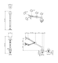 Lade das Bild in den Galerie-Viewer, Viewlite plus Monitorarm - Schreibtisch 620