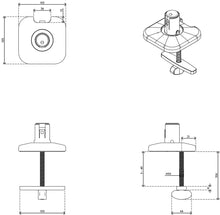 Lade das Bild in den Galerie-Viewer, Dataflex Viewprime Durchtisch - Befestigung 810 / 813